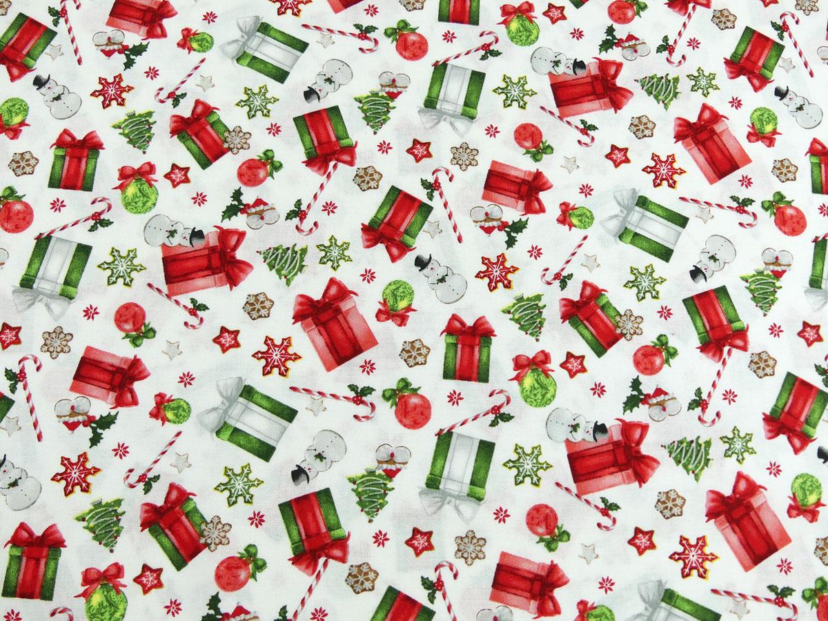 Patchwork Stoff Studio E Geschenkpäckchen in rot und grün